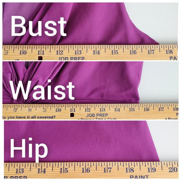 90s Nicole Miller Gold Label Sheath Dress 10 Purple Cotton Sleeveless Y2K VTG - Picture 10 of 12